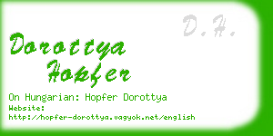 dorottya hopfer business card